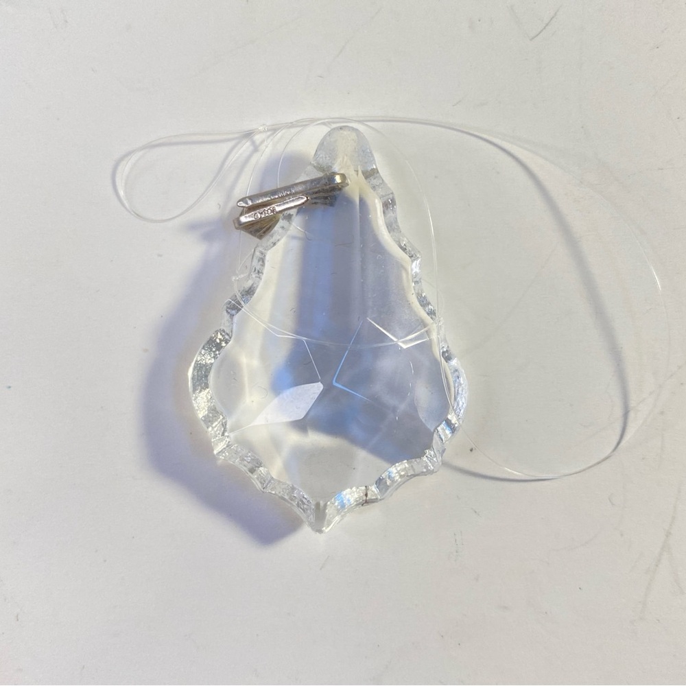 Vintage Glass Crystal Suncatcher With Silver-Tone Cap